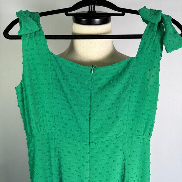 Lulu's Bimini Swiss Dot Tie-Strap Midi Dress, Kelly Green, L, Trumpet Hem 2/$50 - Picture 7 of 15